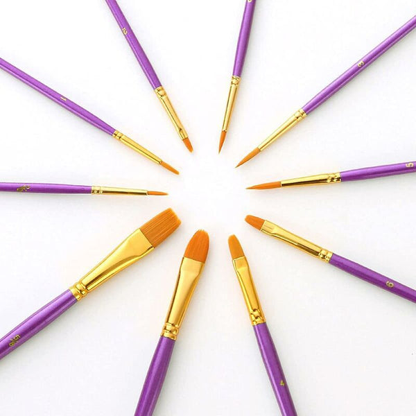 Oil Painting Brush 10 Pcs Brushes Acrylic Birthday Gifts For Beginner Artist Artists Brushes
