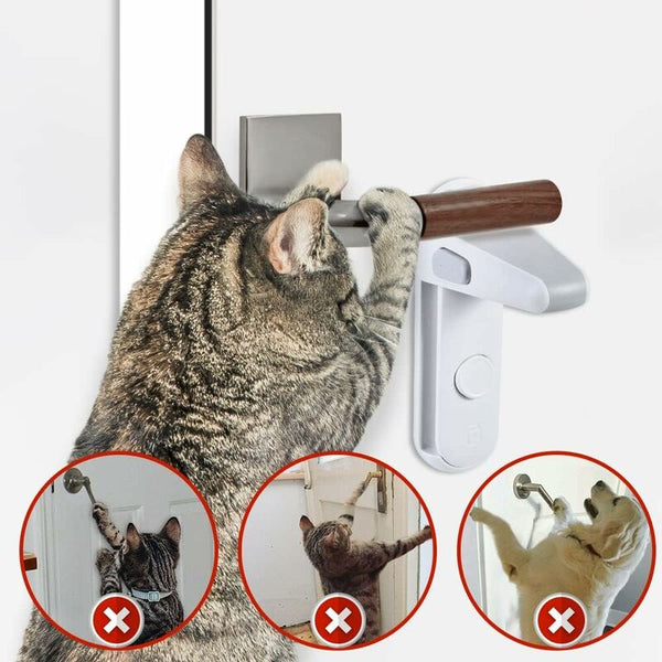 Child Proof Door Lever Lock Baby Safety Handle Easy To Install And Use 3M Vhb Adhesive No Tools Or Drill Door Locks & Lock Mechanisms