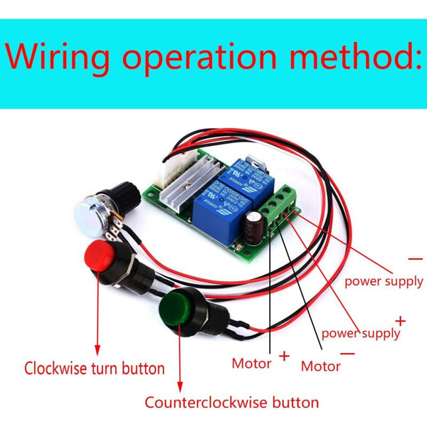 Speed Regulator 12Vdc Motor Controller (Pwm) Adjustable Reversible Switch Dc 6V 24V Inverter Other Electrical Equipment