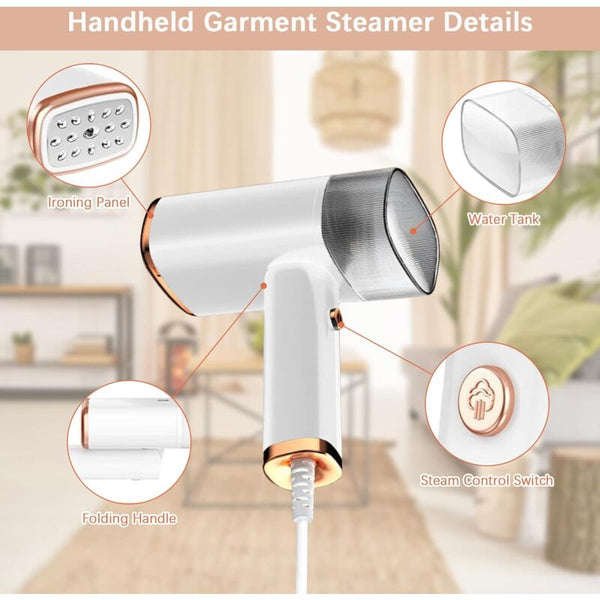 Garment Steamer Mini Portable Iron 30S Fast Heat Up 1000W 120Ml Travel With Brush And Measuring Cup Steam Cleaners