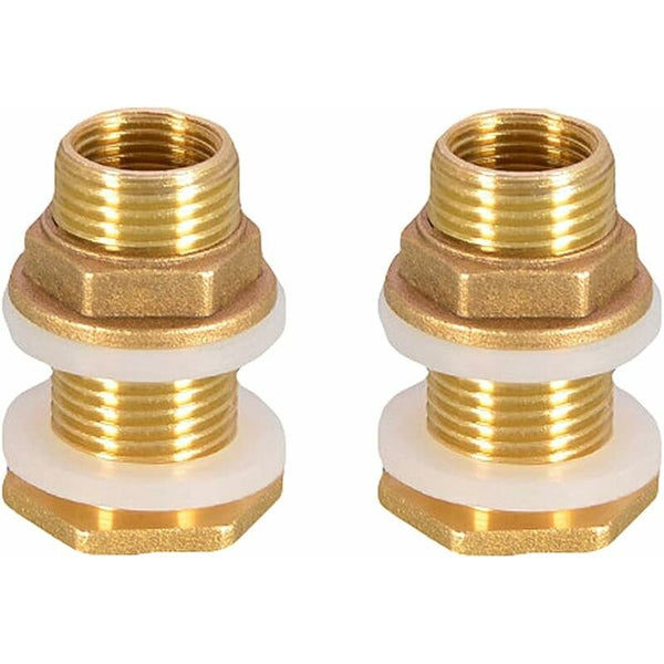 1/2 Brass Water Tank Pipe Connector Pcs 4.2Cm Socket Inch For Rain Other Pipe Tools