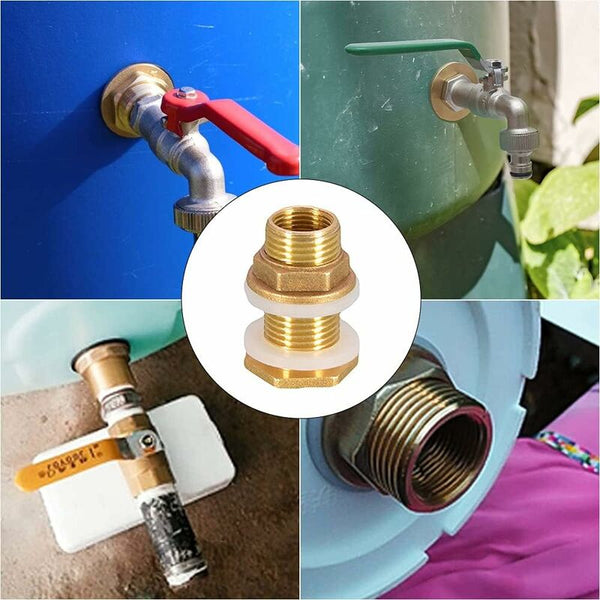 1/2 Brass Water Tank Pipe Connector Pcs 4.2Cm Socket Inch For Rain Other Pipe Tools