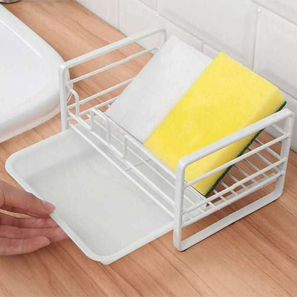 Sink Caddy With Removable Tray Kitchen Organizer White Sink Organisers