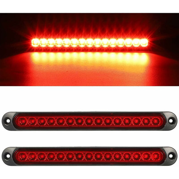 2 Pcs 12V 15 Led Trailer Brake Tail Light Bar Waterproof Rear Lights Running Identification For Offroad Tail Lights