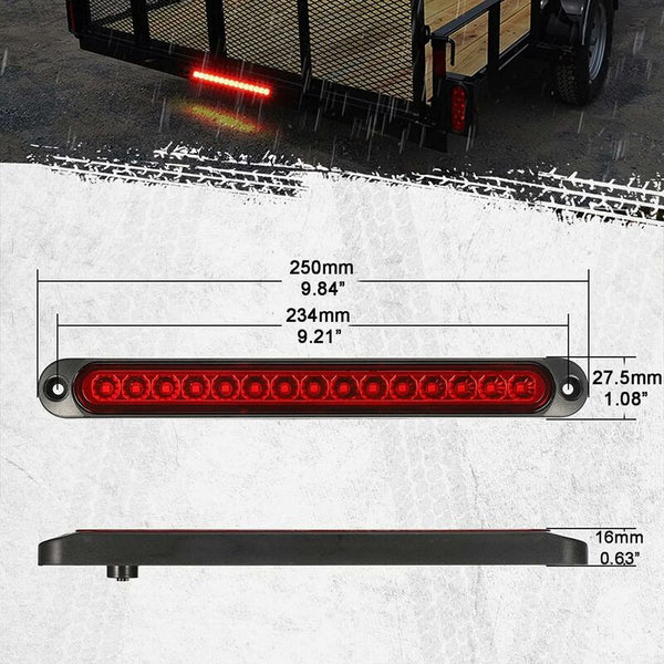 2 Pcs 12V 15 Led Trailer Brake Tail Light Bar Waterproof Rear Lights Running Identification For Offroad Tail Lights