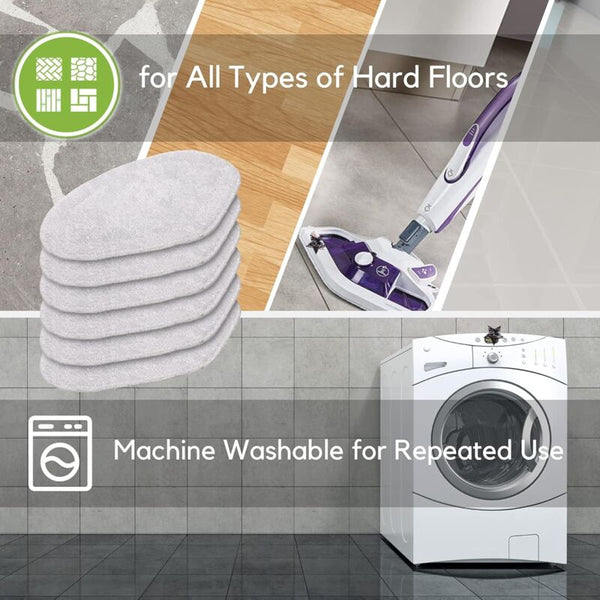 6 Pack Microfiber Steam Mop Pads For Polti Vaporetto Washable Replacement Steam Cleaners