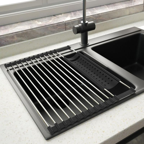 Foldable Stainless Steel Dish Drying Rack For Kitchen Sinks Other Kitchen Storage