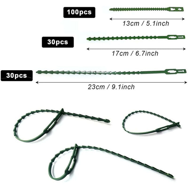 160 Pcs Plant Ties Adjustable Gardening And Support Help Plants Shrubs Flexible Plastic Plant Ties & Supports