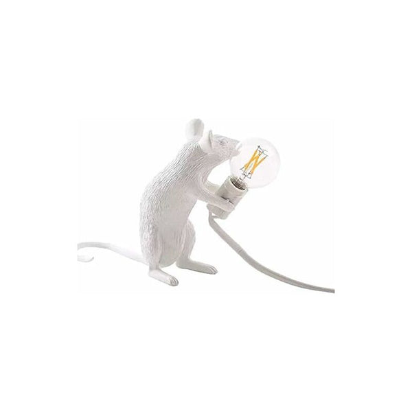 Table Lamp Mouse Shape Resin Desk Bedside Light Home Bedroom Decor E12 Base Lamps