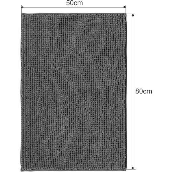 Super Absorbent Non Slip Chenille Bath Mat Machine Washable 50X80cm Bath Mats Rugs & Toilet Covers