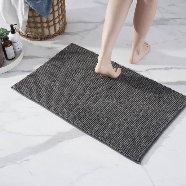 Super Absorbent Non Slip Chenille Bath Mat Machine Washable 50X80cm Bath Mats Rugs & Toilet Covers
