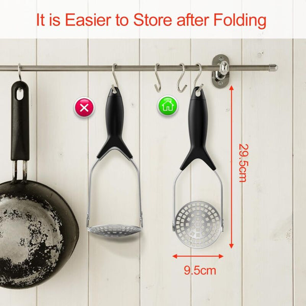 Stainless Steel Potato Masher Professional Manual Ricer With Non Slip Handle Foldable Apple For Fruits Other Kitchen Gadgets