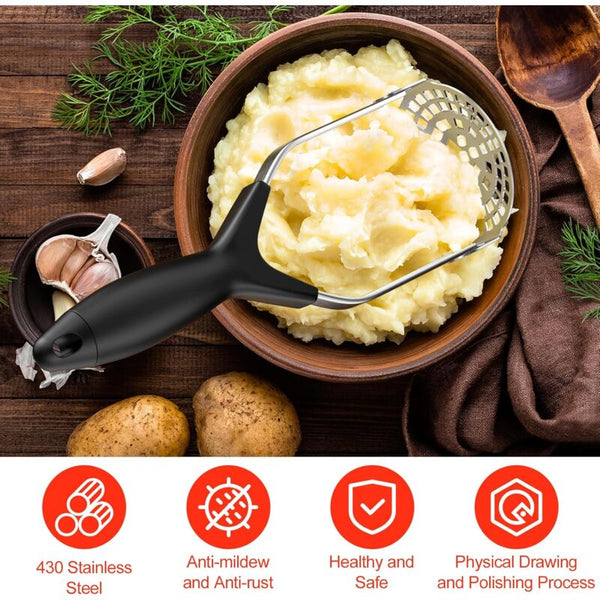 Stainless Steel Potato Masher Professional Manual Ricer With Non Slip Handle Foldable Apple For Fruits Other Kitchen Gadgets