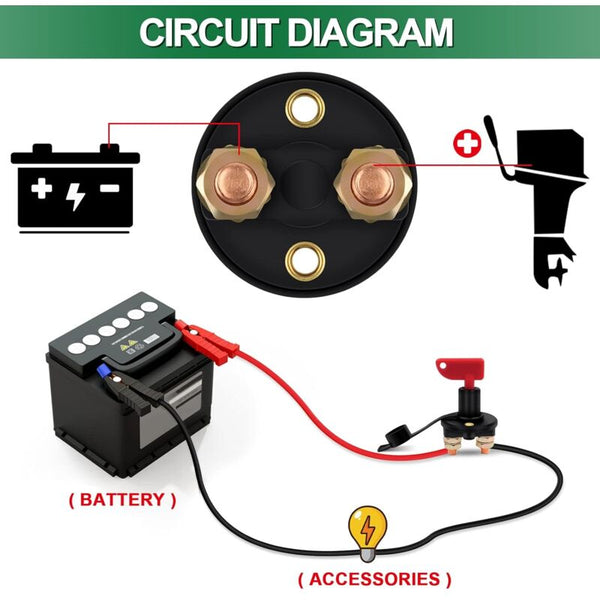 Isolator Switch 12V/24V Battery Disconnect Max 200A For Car Truck Boat Vehicles Power Cut Off Kill Switches & Controls