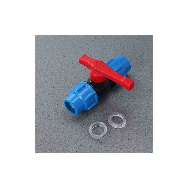 Mdpe Plastic Ball Valve Compression Pipe Fitting With Inline For Use Water 32Mm Connectors Valves & Accessories