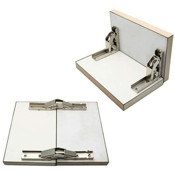 2 Pcs Stainless Steel 90 Degree Folding Shelf Hinge Hidden Bracket Table Support Furniture Accessories Furniture Parts