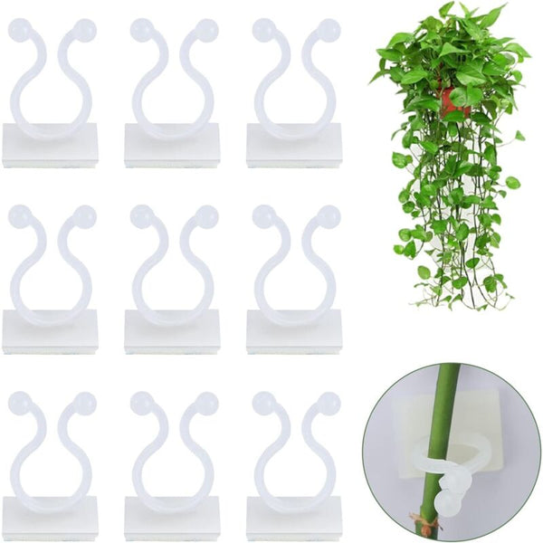 100Pcs Climbing Plant Support Clips Vine Wall Training White Plant Ties & Supports