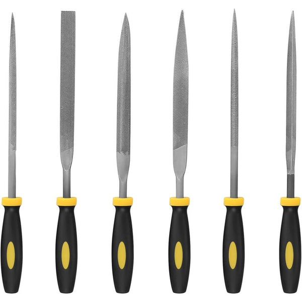 6 Piece File Set: Needle Diamond Rasp For Wood Metal Plastics Files