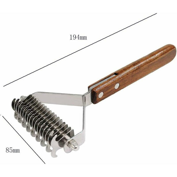 Coat King Rake Pet Undercoat Dog Dematting Comb Grooming Brush Tool Deshedding 17+9 Double Sided Teeth Dog Grooming