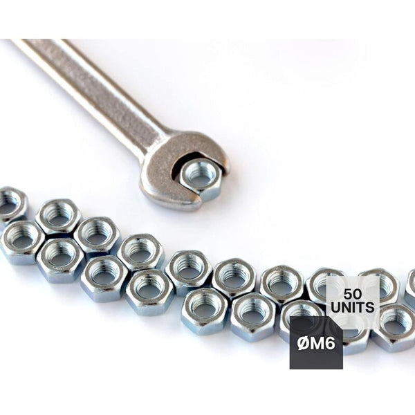 Nut 50 Hexagonal M6 5Mm X 10Mm Galvanized Steel Din 934 For Bolts And Nuts Coupling Elements Adjustment Screws & Bolts