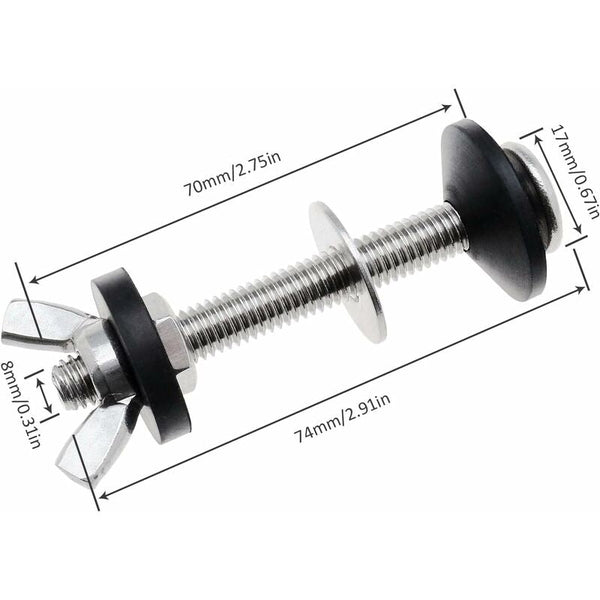 Toilet Tank Bolts And Washers 4 Pack Stainless Steel Washing Tool Accessories For Split Toilets Other Bathroom Accessories