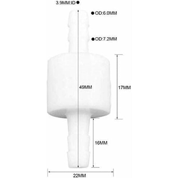 Inline Check Valve For Fuel Oil Water Gas Air One Way Durable Liquid Connectors Valves & Accessories