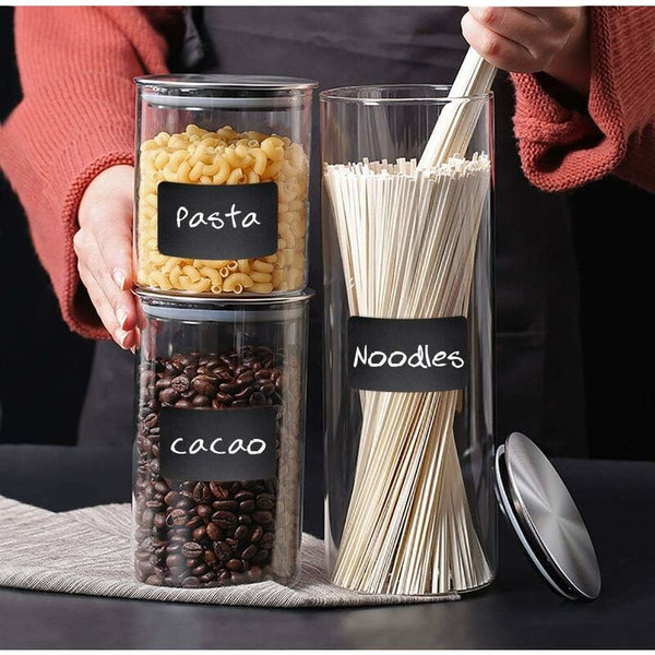 150 Pcs Reusable Kitchen Organizer Labels Stickers With Liquid Chalk Markers Removable Blackboard For Kitchen Labels