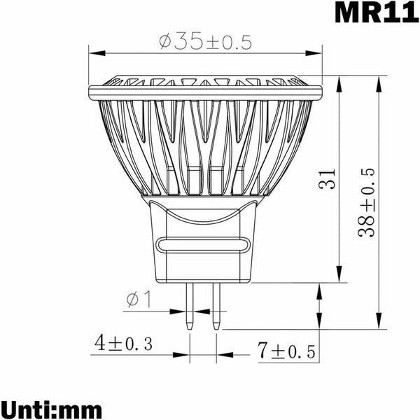 Led Bulb Mr11 Gu4 Spotlight 3W 12 Volt Super Bright Equal To 35W Halogen 280Lm 30 Beam Angle Cool White 6000K Light Bulbs
