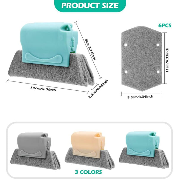 3 Pack Groove Cleaning Brush Handheld Crevice Tool For Doors & Windows Cleaning Brushes