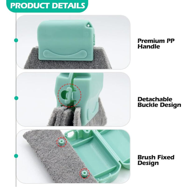 3 Pack Groove Cleaning Brush Handheld Crevice Tool For Doors & Windows Cleaning Brushes