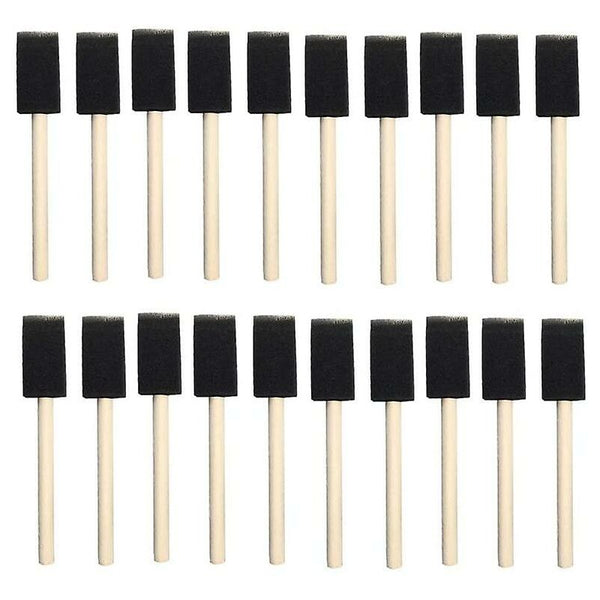 25 Pack Foam Paint Brushes With Wooden Handles For Various Art And Diy Projects Paint Sprayers
