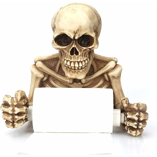 Toilet Paper Holder Skeleton Roll Decor Spooky Halloween Decorations Wall Mounted Toilet Paper Holders & Storage
