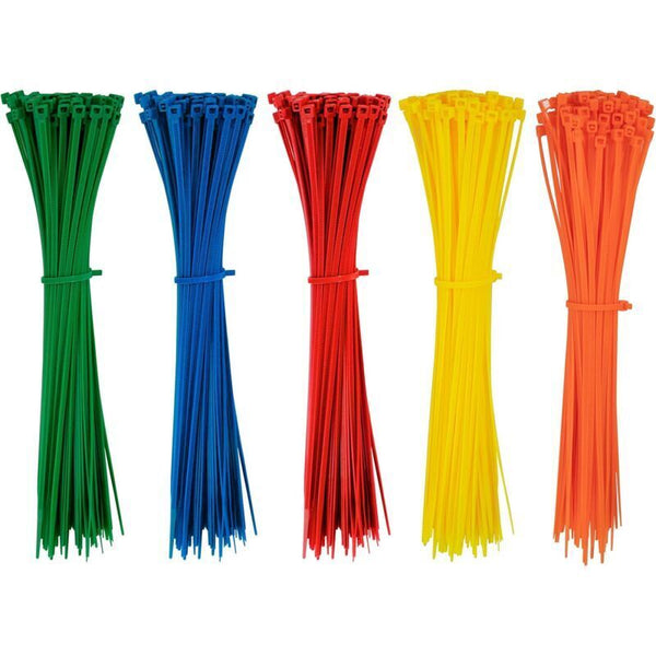 500 Pieces Colorful Plastic Cable Ties 200Mm X 2.8Mm Self Locking Nylon Electrical For Gardening Cable Ties & Organisers