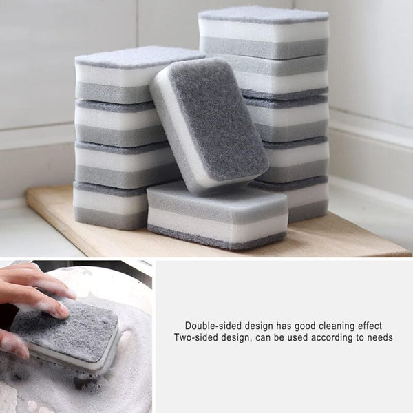 24 Pack Kitchen Cleaning Sponges Bulk Non Scratch Dish For Bathroom Dishwashing And Dishes Gray Sponges & Scourers