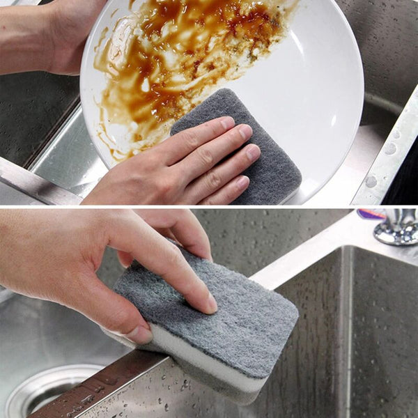 24 Pack Kitchen Cleaning Sponges Bulk Non Scratch Dish For Bathroom Dishwashing And Dishes Gray Sponges & Scourers