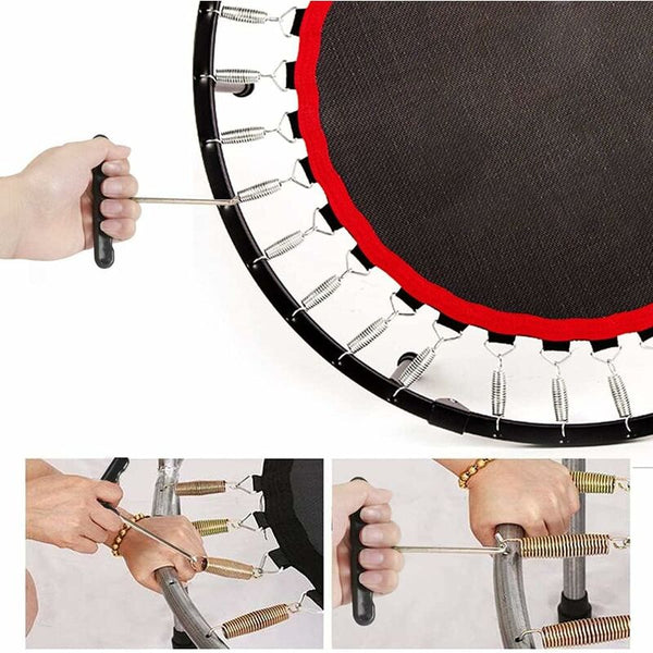 Trampoline Spring Pull Hook Tool Metal Tent Stake Remover Hand Adjustment Trampolines