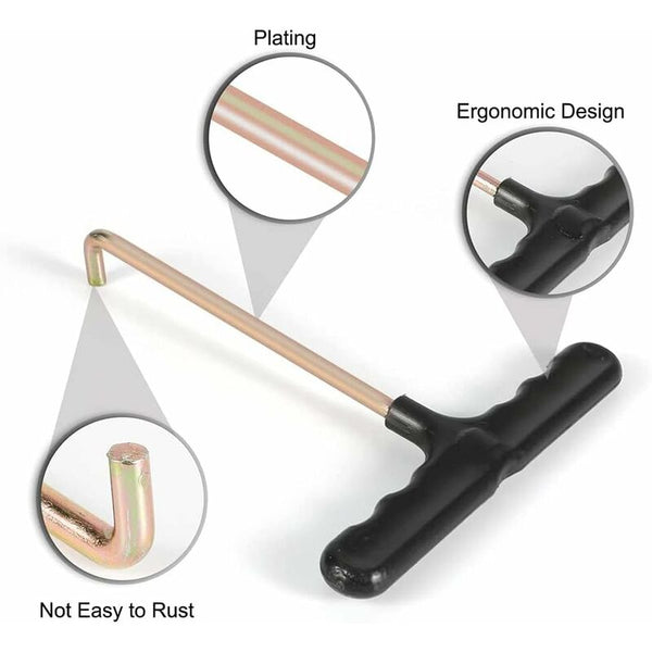 Trampoline Spring Pull Hook Tool Metal Tent Stake Remover Hand Adjustment Trampolines