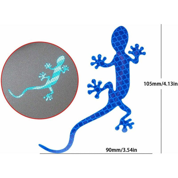 Gecko Car Stickers Creative Warning Reflective With Stereo Night Driving Luminous Strip Decals & Stickers