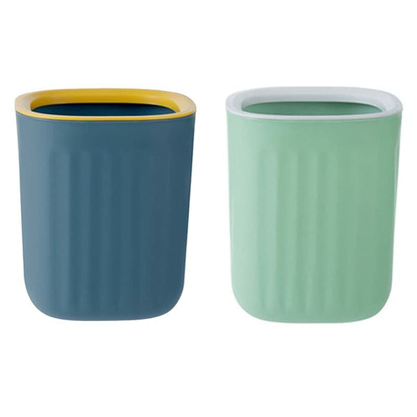2 Pcs 15X12.5Cm Small Desktop Trash Can Mini Office Kitchen For Home Living Rubbish Bins