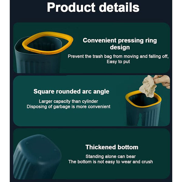 2 Pcs 15X12.5Cm Small Desktop Trash Can Mini Office Kitchen For Home Living Rubbish Bins