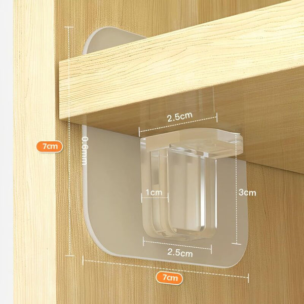 20 Pcs Punch Free Adhesive Wall Brackets Fixed Mount Triangle Support Boards Braces & Brackets