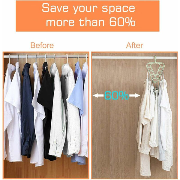 Magic Hanger Organizer Space Saving Multi Function Coat Rack Hangers 9 Hole Triangle Multifunctional Non Slip Clothes Hangers