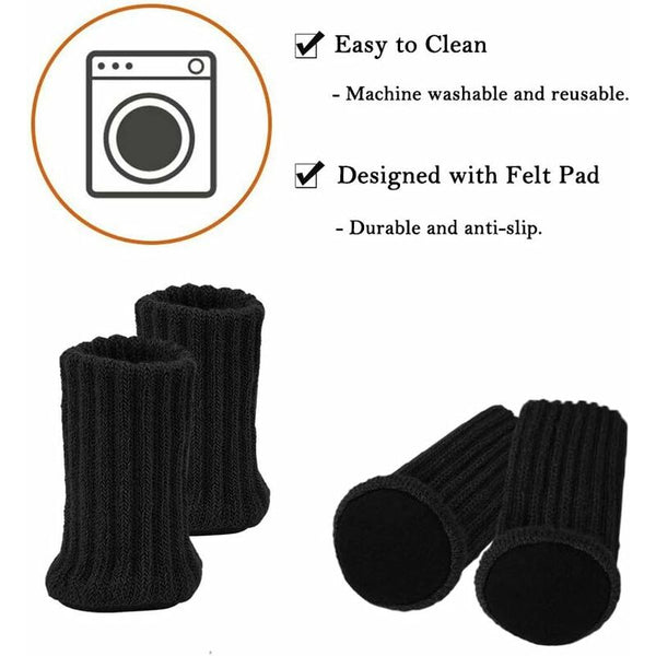 24 Pcs Felt Furniture Chair Socks Table Covers Caps Feet Pads Floor Protectors Prevent Scratches And Noise Furniture Parts