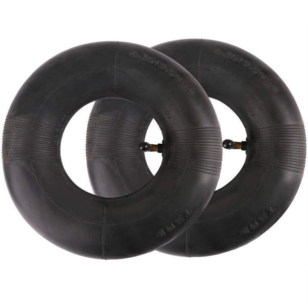 2 Pack 4.10/3.50 Inner Tubes With Tr87 Bent Valve Stem Wheelbarrows Carts Wagons