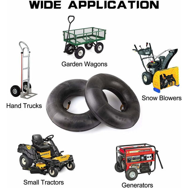2 Pack 4.10/3.50 Inner Tubes With Tr87 Bent Valve Stem Wheelbarrows Carts Wagons