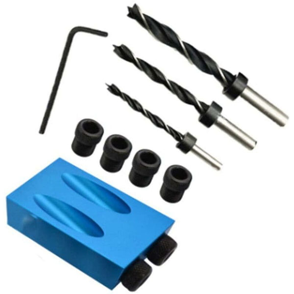 15 Degree Angle Drilling Kit For Wood With Guide Template Bits And Holes 6/8/10Mm Wood Drill Bits