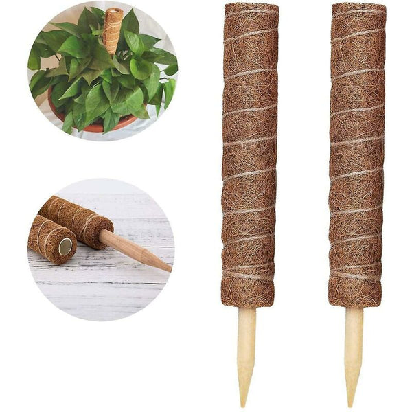 2 Pcs Plant Stake Coco Pole Stick For Home Garden Climbing Plants Support Extension Plant Ties & Supports