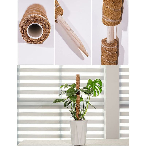 2 Pcs Plant Stake Coco Pole Stick For Home Garden Climbing Plants Support Extension Plant Ties & Supports