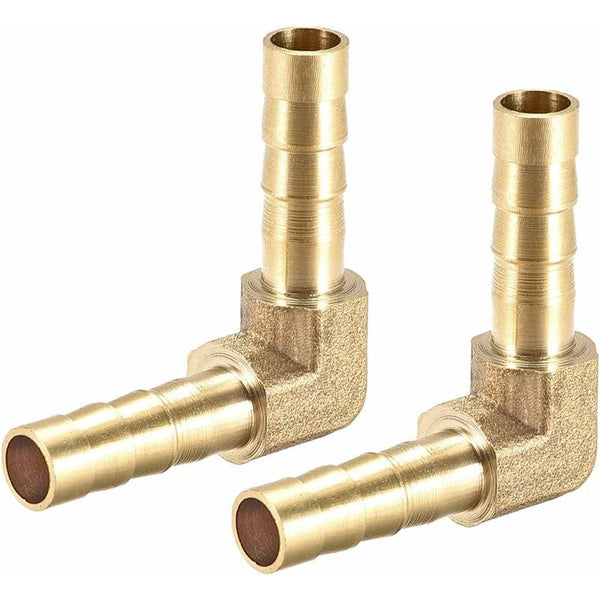 Map 2 Pcs 6Mm Brass Barbed Hose Fitting 90 Degree Elbow Tube Coupler Other Pipe Tools
