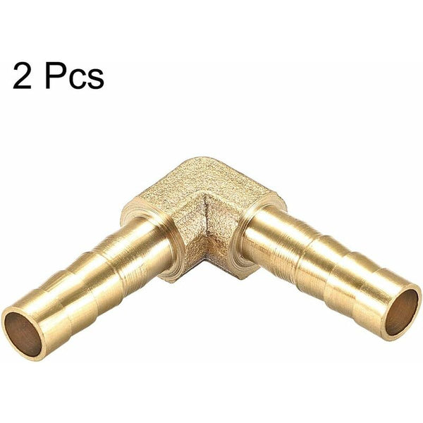 Map 2 Pcs 6Mm Brass Barbed Hose Fitting 90 Degree Elbow Tube Coupler Other Pipe Tools